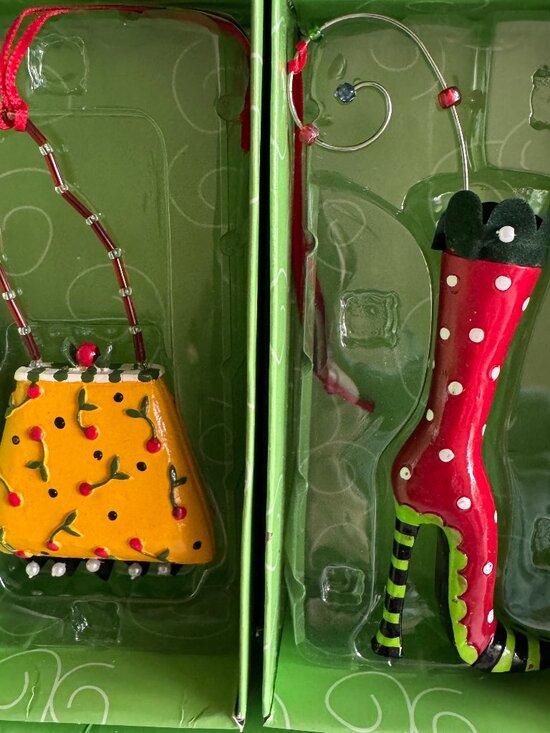 Dept 56 Lollysticks By Kim Bowles Ornaments Whimsical Festive Heels & Handbags - Picture 6 of 13